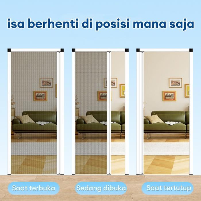 "New" Pintu kawat geser sliding Anti nyamuk Pintu geser Bernapas dengan lubang Anti Tikus lipat