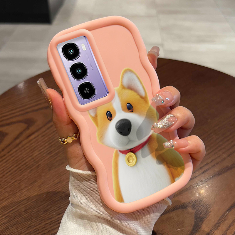 Casing Untuk ITEL CITY 100 Case Casing Lukisan babi comel dengan anjing pola HP Cesing lunak Silikon