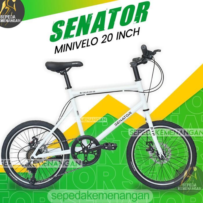 Sepeda Minivelo 20 Inc Senator New 8 Speed Rem Cakram Bisa Buat Dewasa