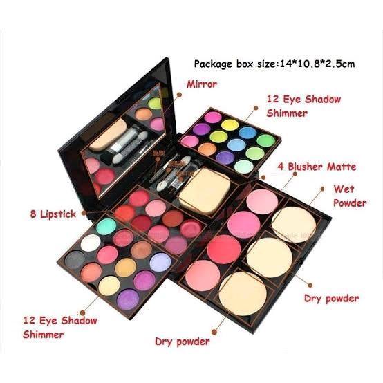 [Satu Set] Ads Make Up Set Pallate - Eyeshadow Palette Mix Warna / Make Up Kit Gercep
