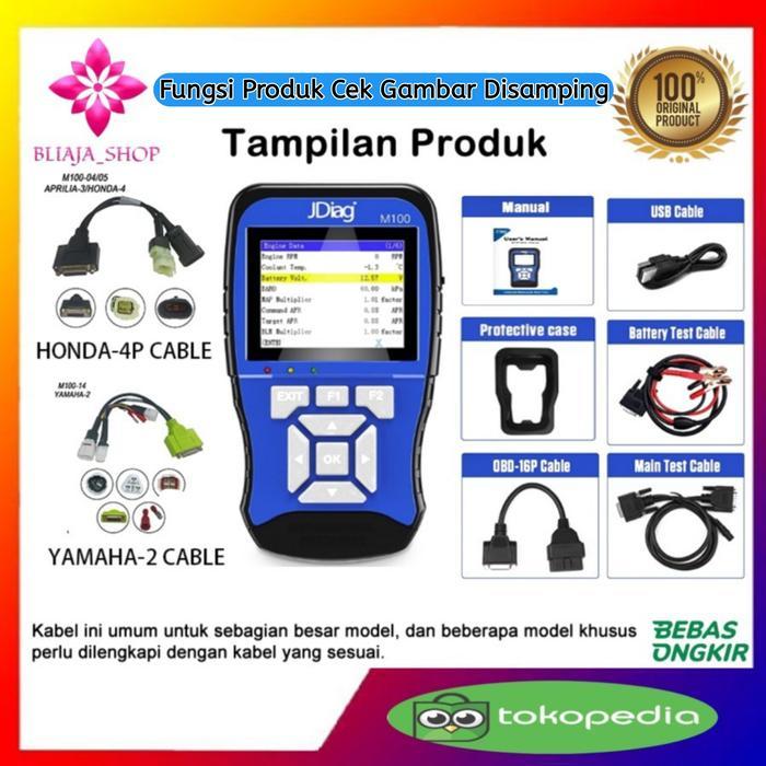 Jdiag M100 Motor Diagnostic Scanner Obd2 Motor Scaner Motor Injeksi Terbaru 