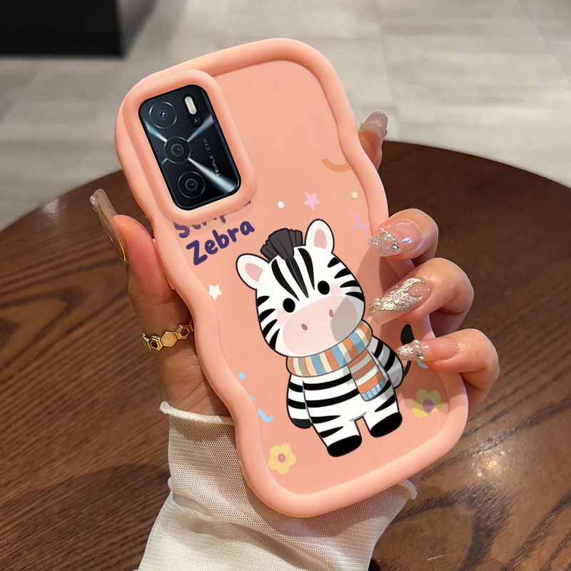 Casing Untuk OPPO A16 A16s A54s Case Casing pola Anak anjing dan zebra Kasing HP ceruk Kesing mewah 