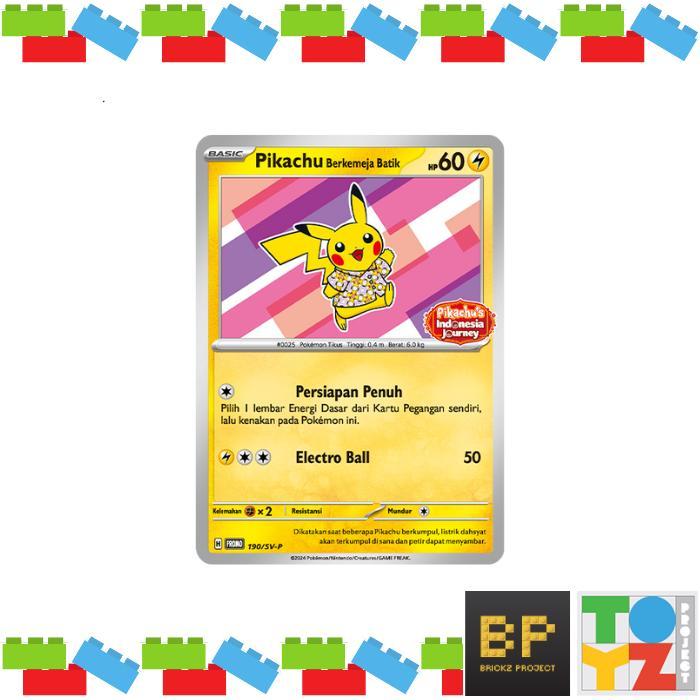 Pikachu Berkemeja Batik ( Batik Flower Pikachu ) Promo 190/SV-P Pikachu's Indonesia Journey -
