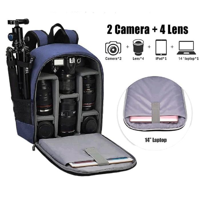 Tas Ransel Camera SLR DSLR Anti Air Tas Gendong Punggung Kamera DSLR Anti Air Accessories