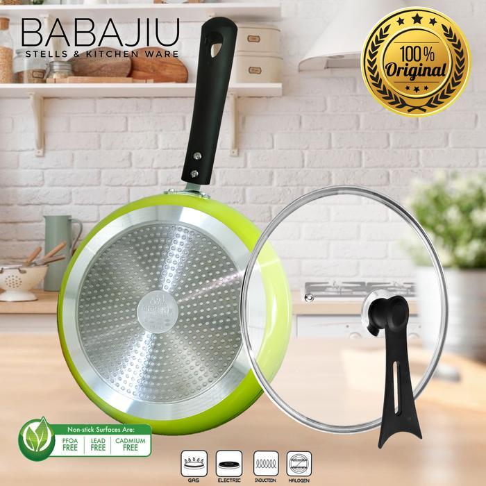 big frying fry pan set babajiu anti lengket wajan teflon penggorengan