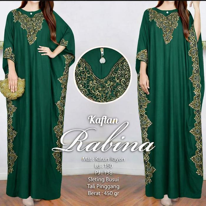 Thabishop / Rabina Kaftan / Mc / Gamis / Baju Muslim / Kaftan Wanita / Baju Muslim Wanita / Kaftan /