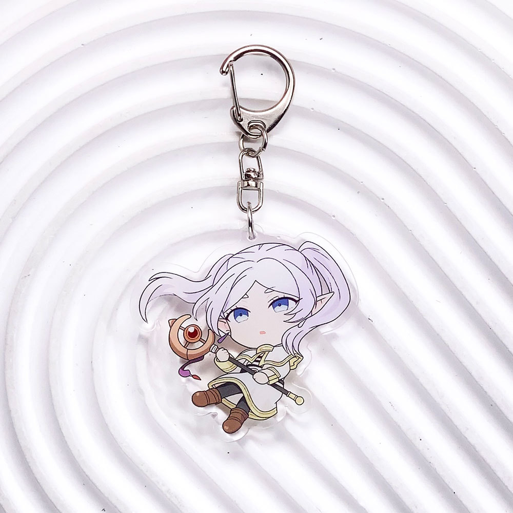 5Pcs Anime Frieren: Beyond Journey's End Acrylic Keychain Bag Charms Accessories Backpack Key Holder
