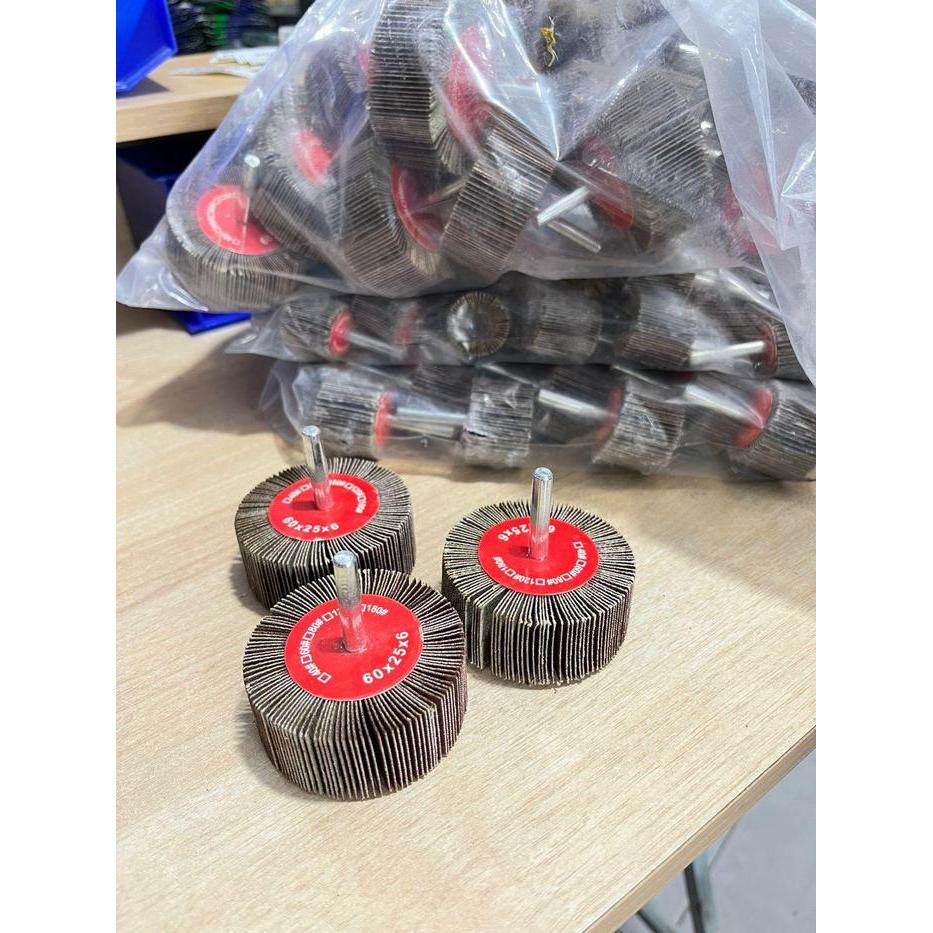 Tuner Amplas #600 M60 Amplas Buffing / Rotary Fan Grinder / Mata Kipas Gerinda Amplas Susun 60Mm