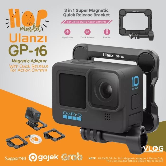 Ulanzi Gp-16 Magnetic Quick Release 3In1 For Action Camera Like Gopro