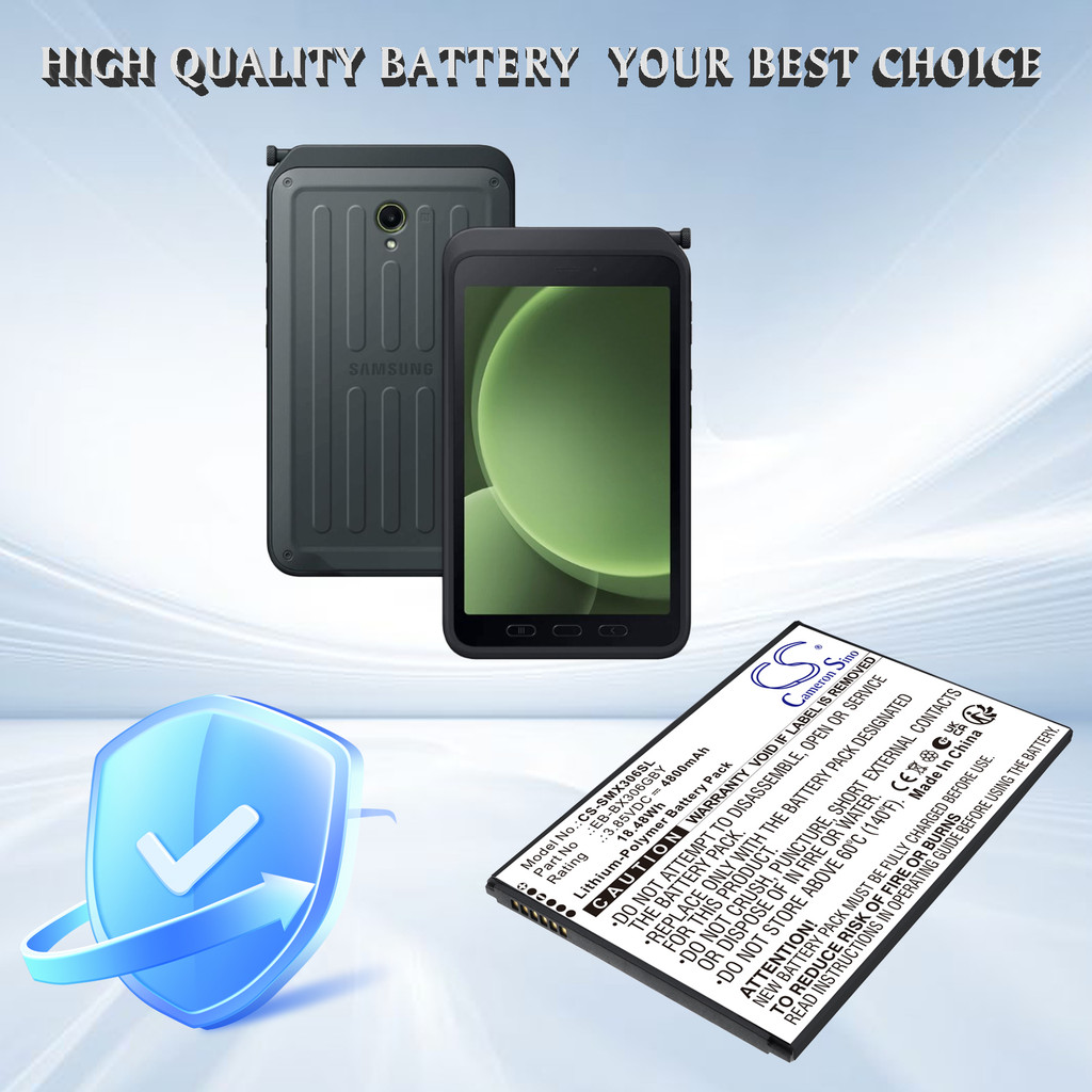 CS Replacement Battery for Samsung Galaxy Tab Active 5 (WiFi),Galaxy Tab Active 5 5G,SM-X300