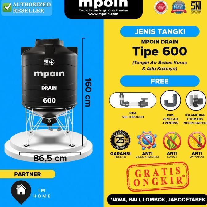 TANGKI / TOREN AIR KAKI MPOIN DRAIN 500 LITER BEBAS KURAS TERBARU