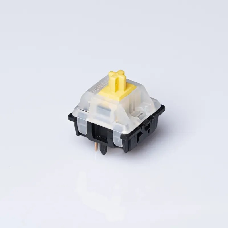 Gateron Milky Top Black Bottom Yellow Pro Switch KS-3X47 Linear 5pin RGB DIY Mechanical Keyboard