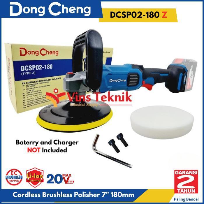 Cordless Brushless Mesin Poles Mobil Polisher DONGCHENG DCSP02-180Z