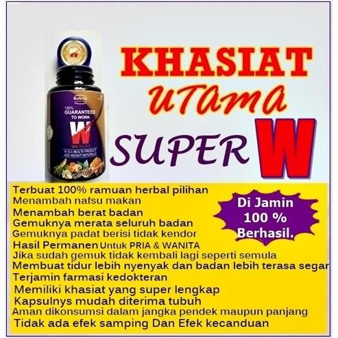 Obat Gemuk Badan W Penambah Berat Badan Penggemuk Badan Permanen Alami Paling Ampuh Dan Cepat Tanpa