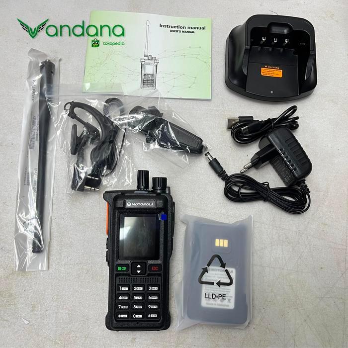 Ht Motorola Gt12 Plus Walkie Talkie Jarak Jauh 20Km Output 20W Daya Baterai 6800Mah Free Earphone