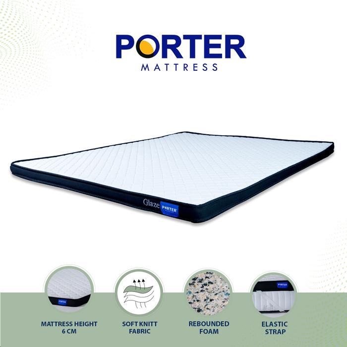 ASLI Mattress Pad / Pelapis Kasur / Topper Rebounded Foam PORTER - Glaze READY STOCK
