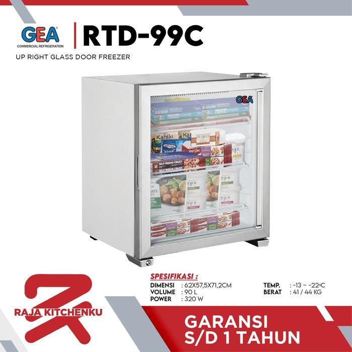 NEW MINI GEA UPRIGHT GLASS DOOR FREEZER RTD-99C /RTD99C /RTD 99C
