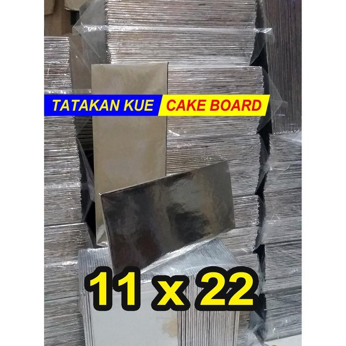 Tatakan kue 11x22 cm cake board / alas kue brownis bronis / alas kue k