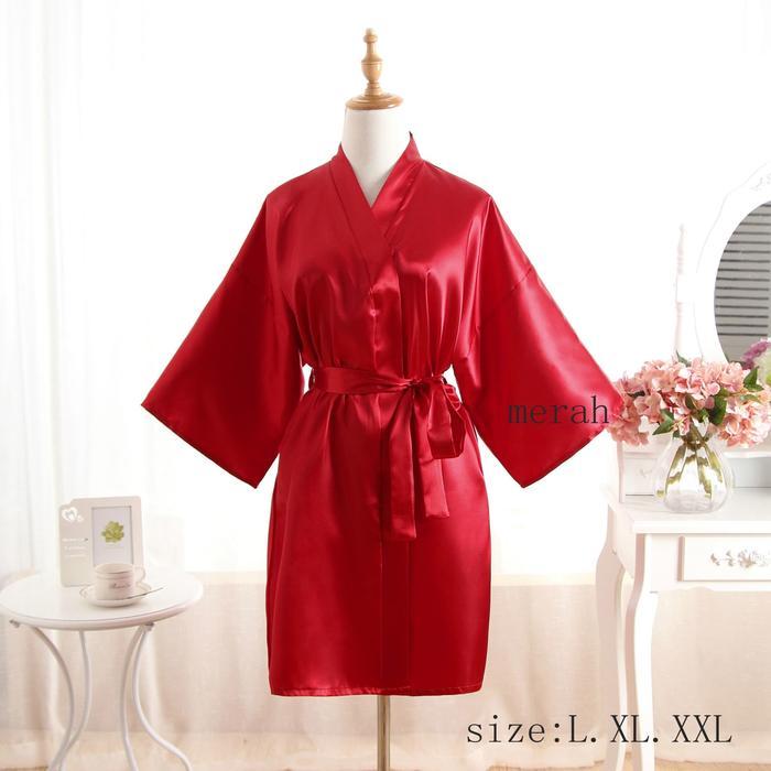 Diskon kimono baju tidur wanita lingerie piyama Bahan sutra es A308 New