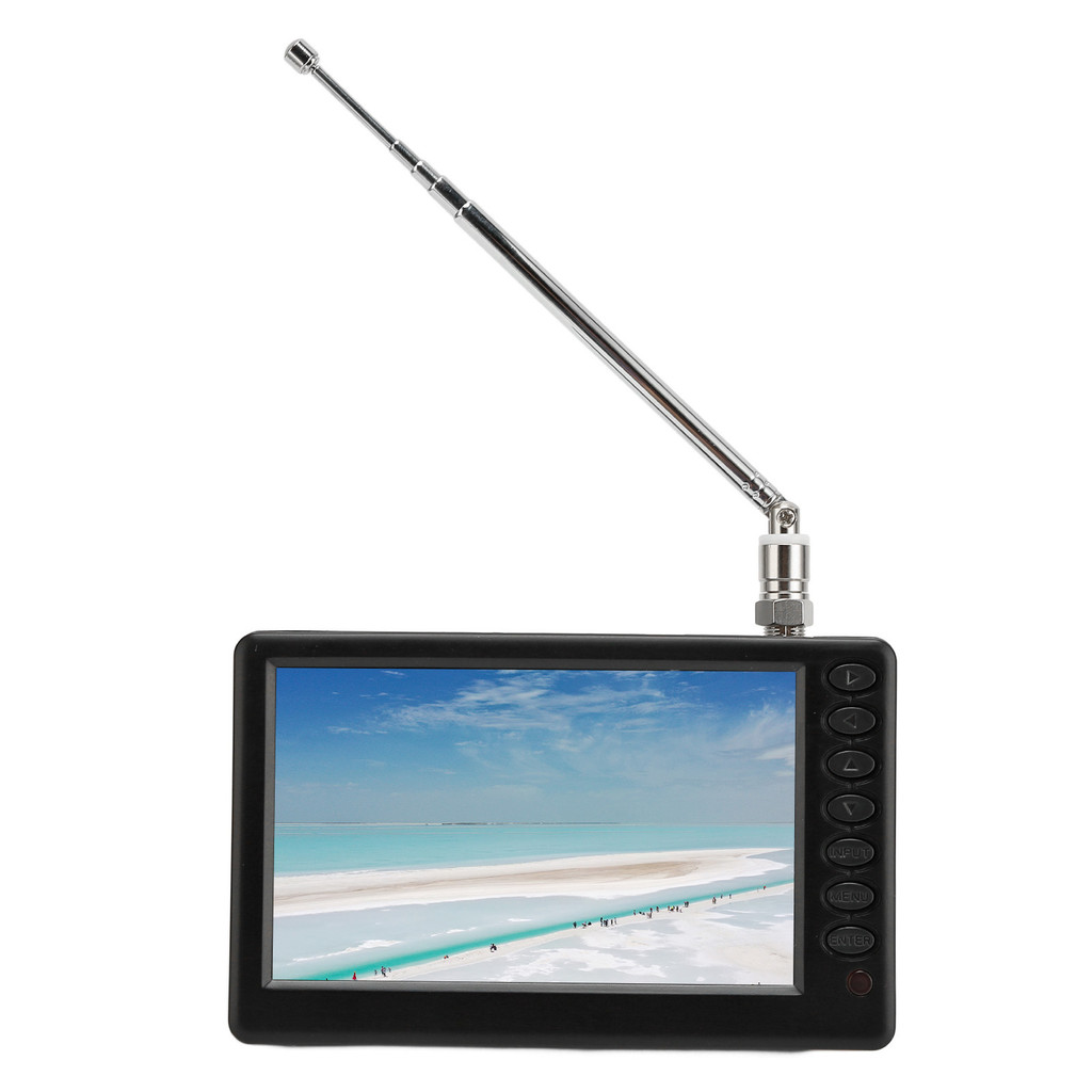 TV Portable 5 Inci ISDB T dengan Baterai Isi Ulang, Resolusi 1080P untuk Televisi Digital Mini di Be