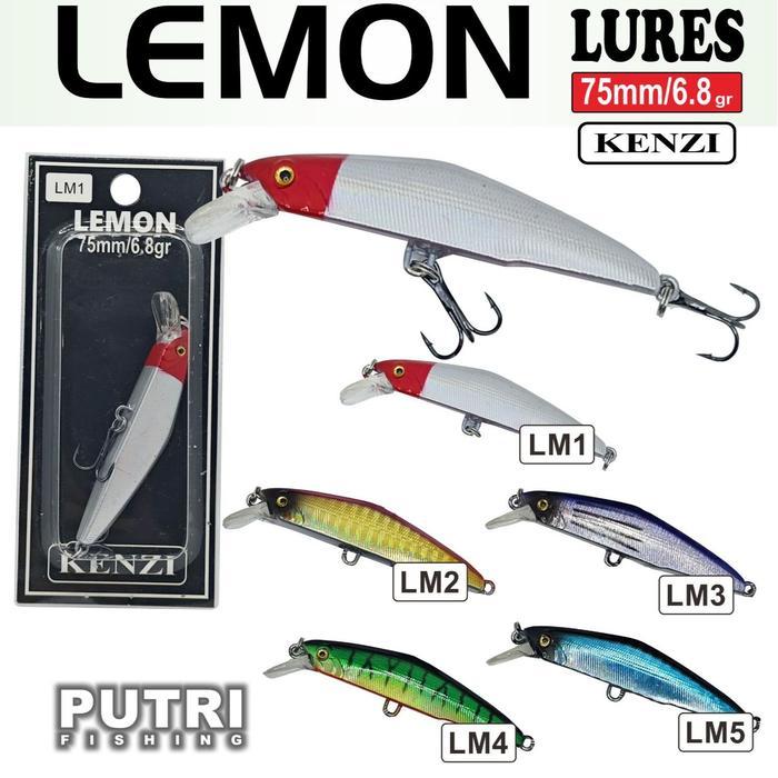 LURE KENZI LEMON  75mm 6.8gr Umpan Pancing Tiruan Ikan Mainan AIr Tawar & Laut - LM LM3