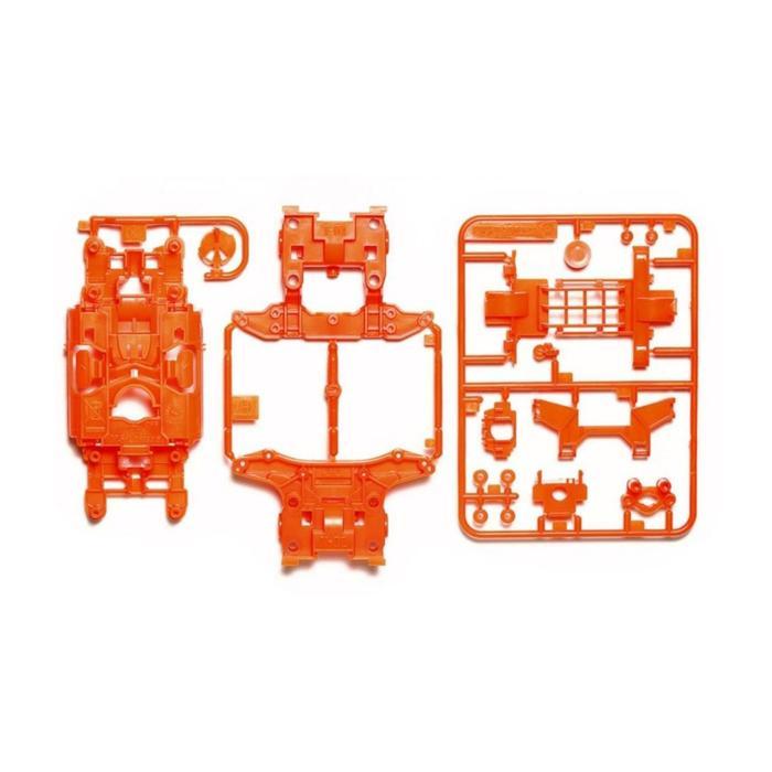 TAMIYA 95682 MS CHASSIS SET [ FLUORESCENT ORANGE ] MINI 4WD STATION