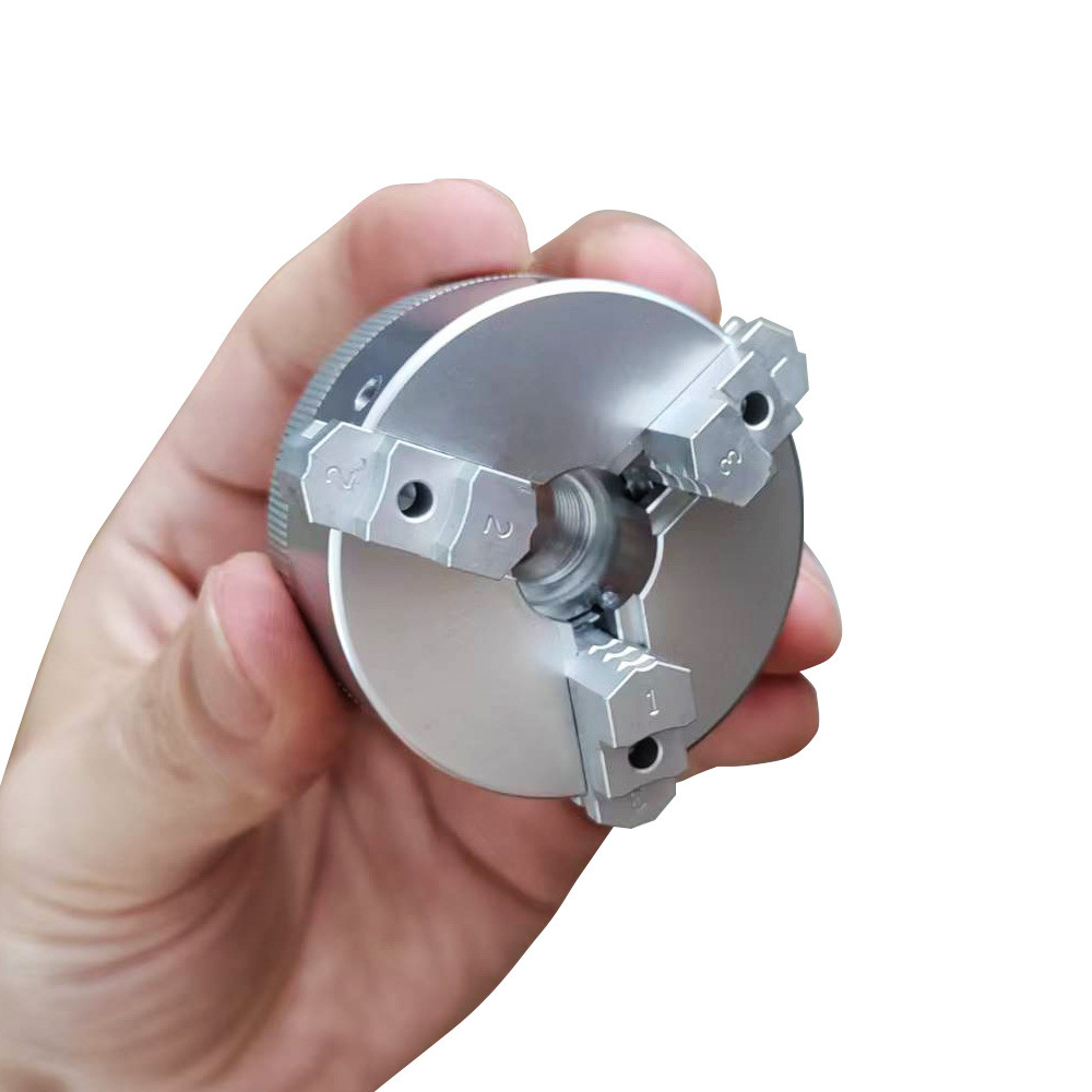 Chuck Mini 3 Rahang 50mm untuk Mesin Bubut, Gerinda Duduk, Bor Listrik, dan Pengerjaan Kayu
