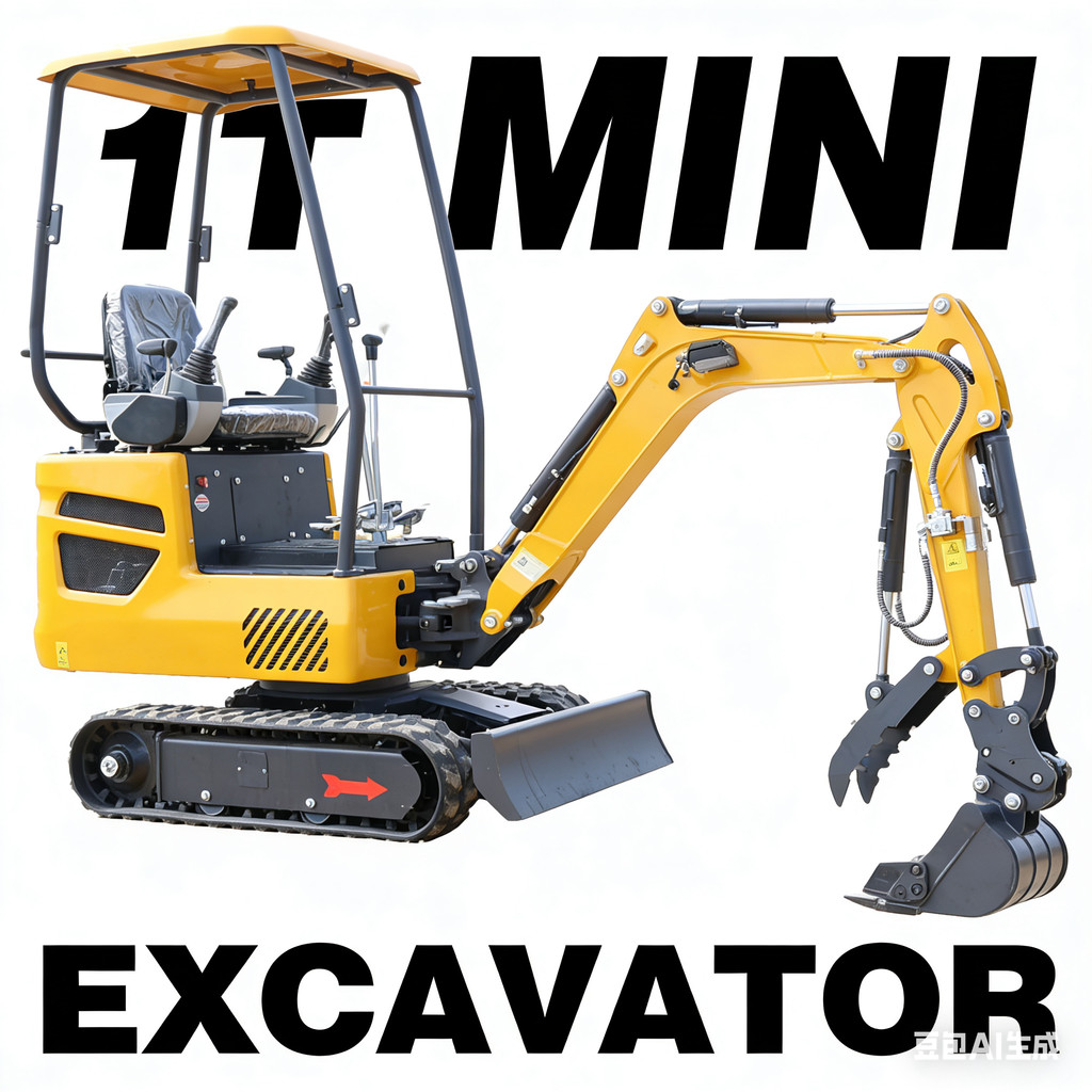 Mini Excavator 1 Ton Hidrolik Crawler Digger dengan Mesin Kubota 2 Ton untuk Pertanian dan Kebun
