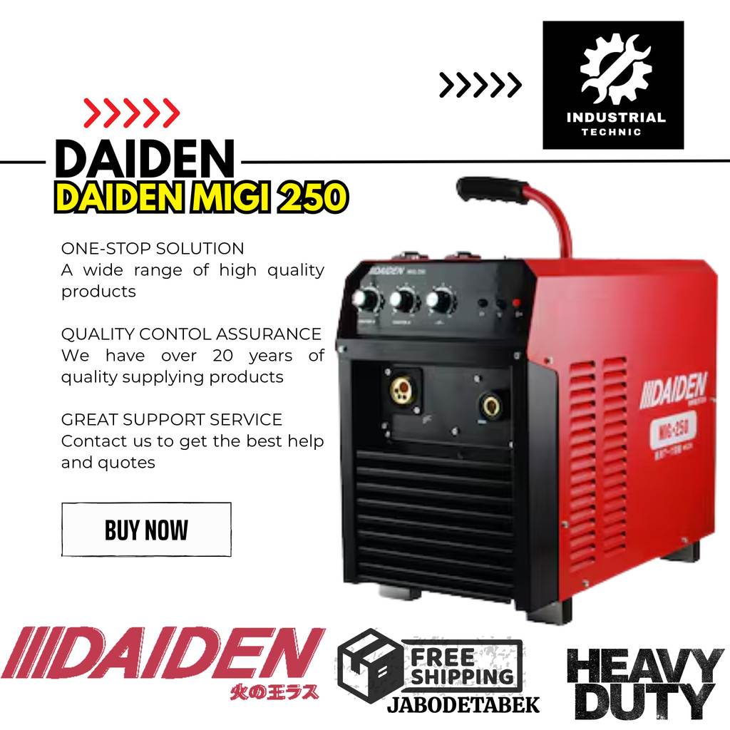 MESIN LAS DAIDEN MIGI 250/ TRAFO LAS / WELDING INVERTER / LAS ARGON