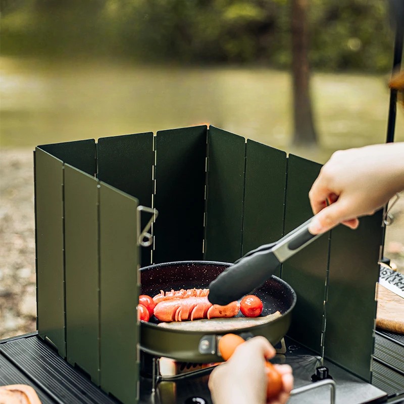 Outdoor Card Stove Windproof Board Stove Windproof Cover Foldable Portable Windproof Board Camping F