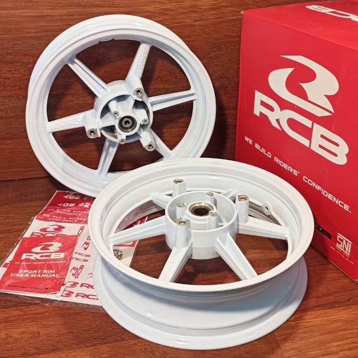 VELG RCB SP811 NMAX NEW 2021 PUTIH DIAMETER DEPAN 3.00 BELAKANG 3.50 RING 13 - RACING BOY ORIGINAL