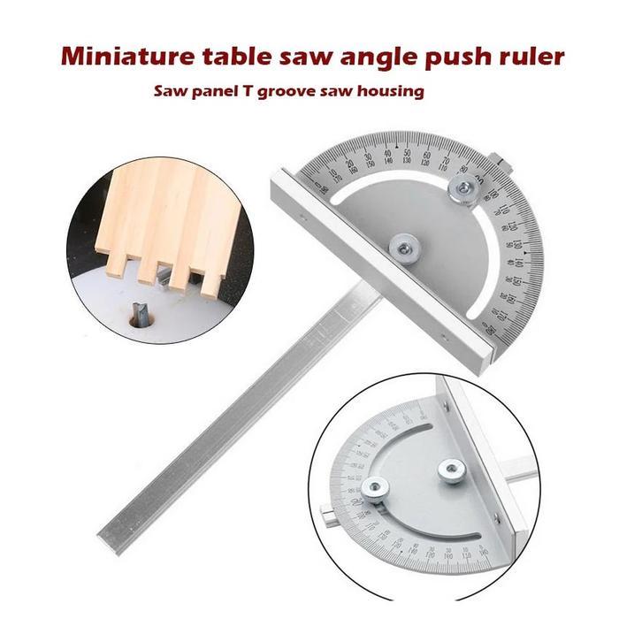 Penggaris Busur Mini Gergaji Meja Table Saw Circular Router T-slot Carpenter Tool Mesin Potong Mini