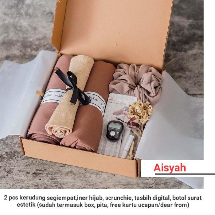 Hampers Kado Kerudung Tasbih Digital/Hampers Islami/Cewek Muslimah/Ulang