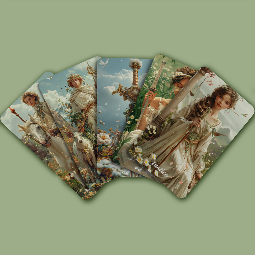 Tarot Cards for Beginners with Guidebook, Spring Sprout Tarot Deck, 80 Oracle and Tarot Cards, Cards