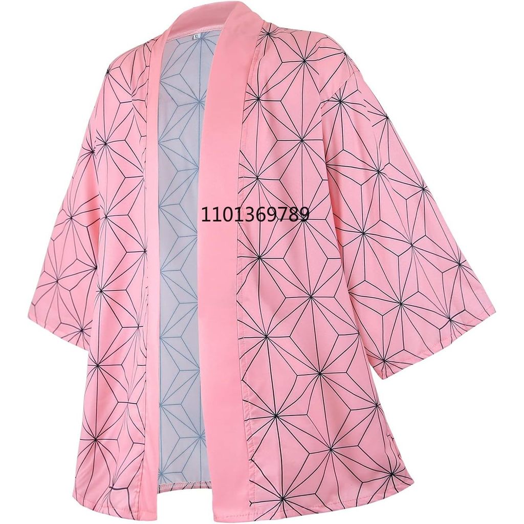 Anime Robes Tanjiro Cosplay Costume Kimono Agatsuma Zenitsu Anime Cosplay Costume Cloak Summer Coat