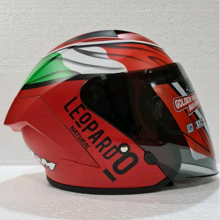 HELM FORCE MOTIF LEOPARD ,HELM GHM DEWASA,SERTIFIKAT SNI,BAHAN ABS ASLI helmpermanen