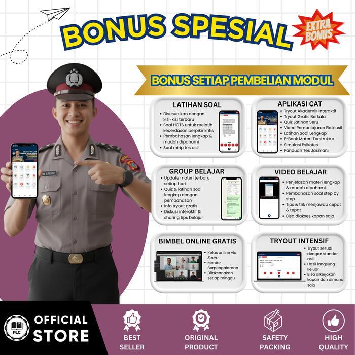 HOT SALE PLC BUKU PREDIKSI SOAL TES BINTARA POLRI AKADEMIK PSIKOLOGI 2025 MODUL LENGKAP LATIHAN