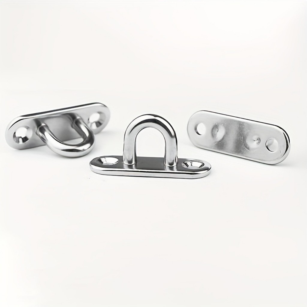 40-Piece Set Stainless Steel 1.8-Inch Pad Eye Hooks And Spring Hooks High Strength Ceiling Wall