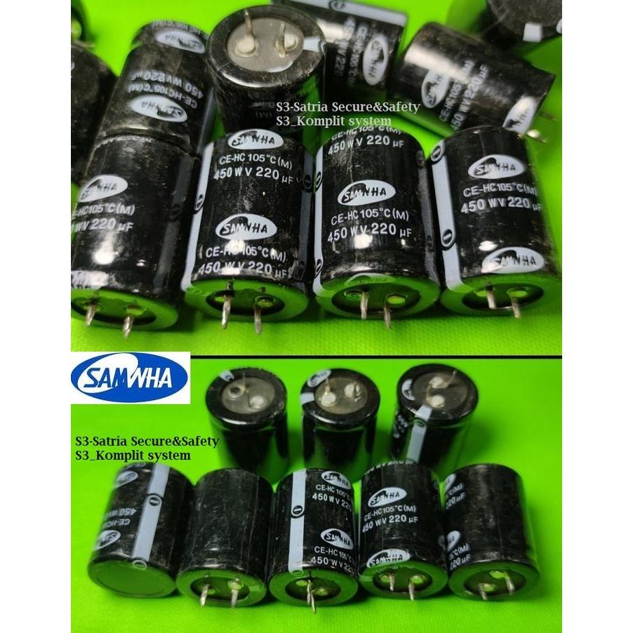 Elco 220Uf 450V 105C 450 W V 220 Uf 450V220Uf Elko 220/450 220Uf Terjamin