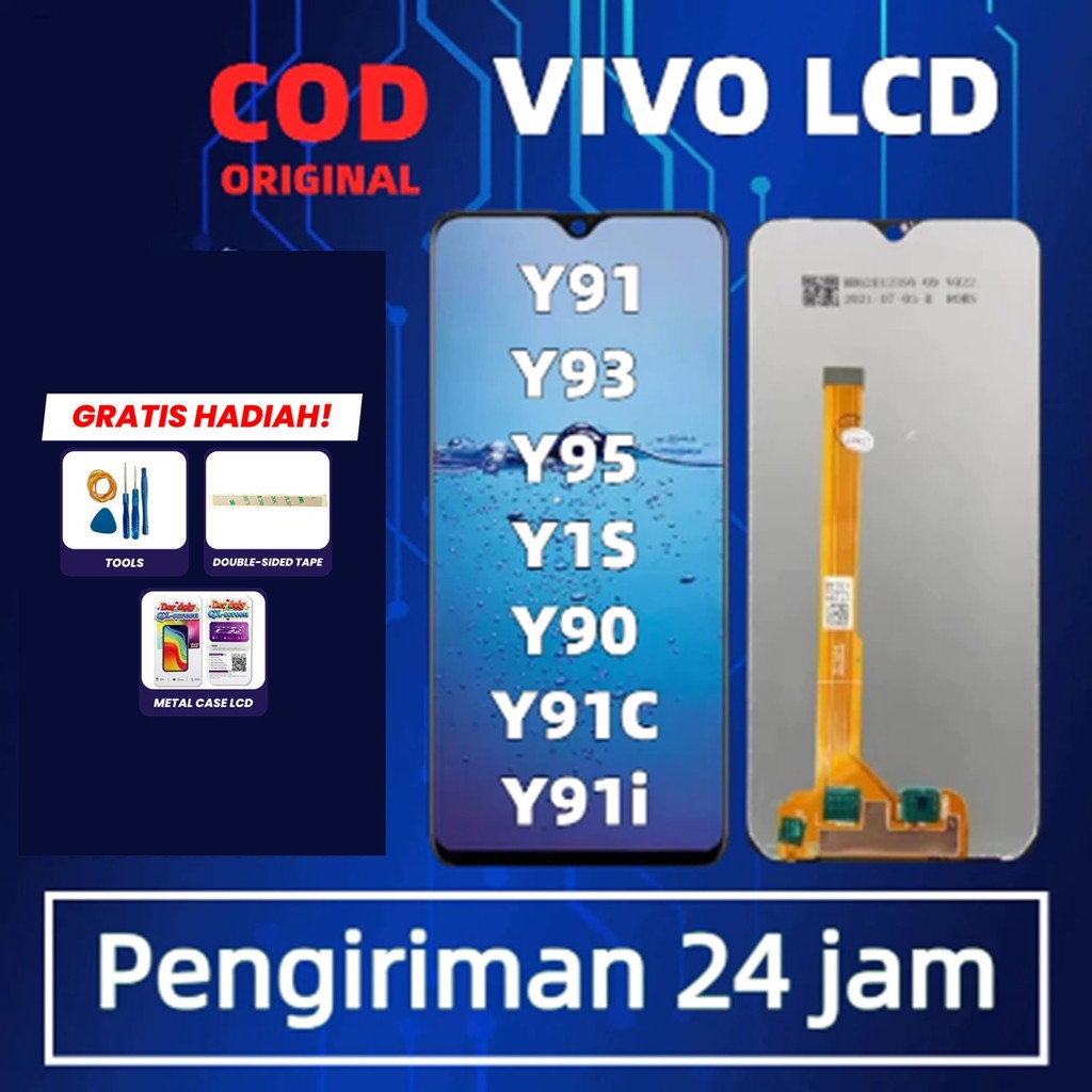 ASLI 100% LCD VIVO Y91/Y93/Y95/Y91C/Y91i/Y1S FULLSET TOUCHSCREEN | KIRIM CEPAT

