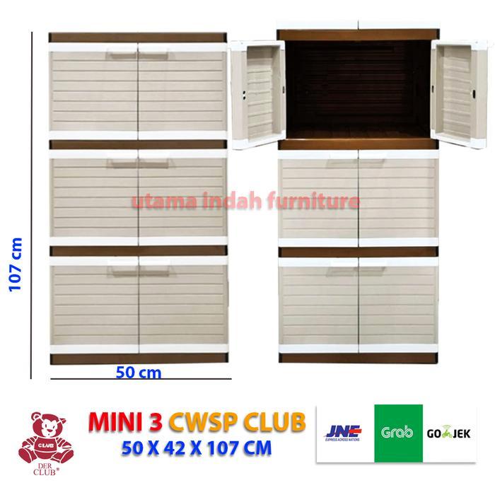 Lemari pakaian / lemari plastik / MINI CLUB 3 susun