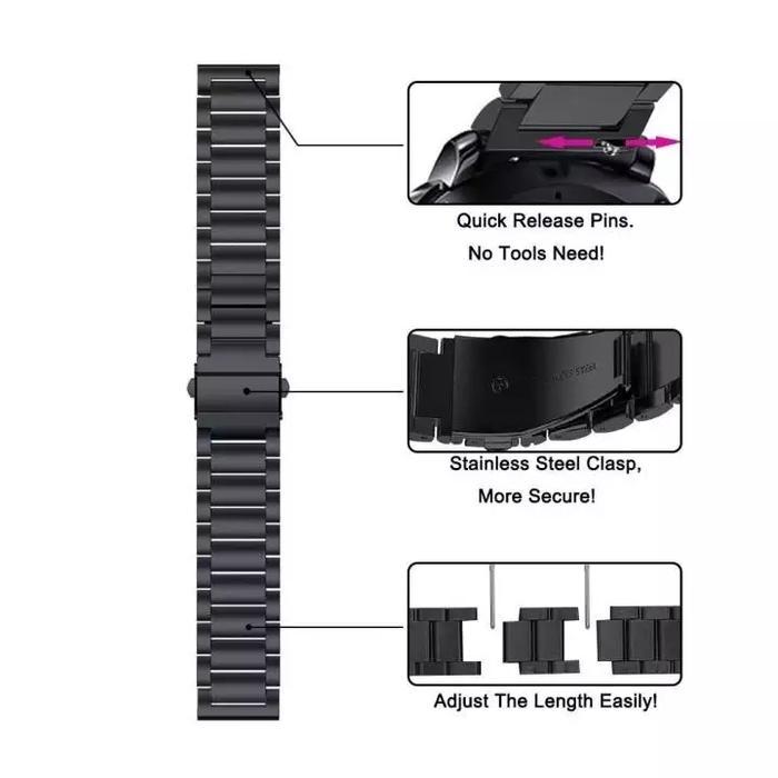 Strap Tali Jam Stainless Steel For Fossil Smartwatch Gen 4 5 22Mm Original
