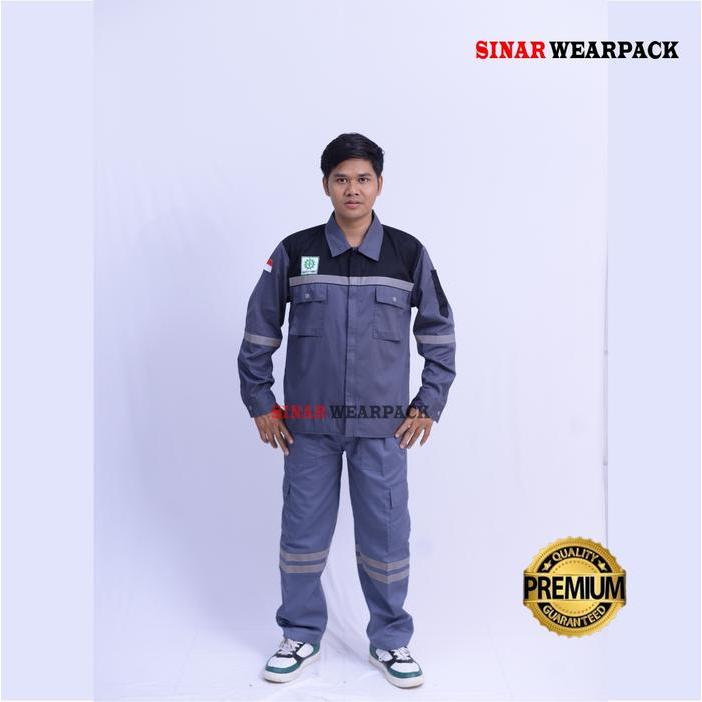 WEARPACK SAFETY STELAN ATAS BAWAH BAJU PROYEK K3