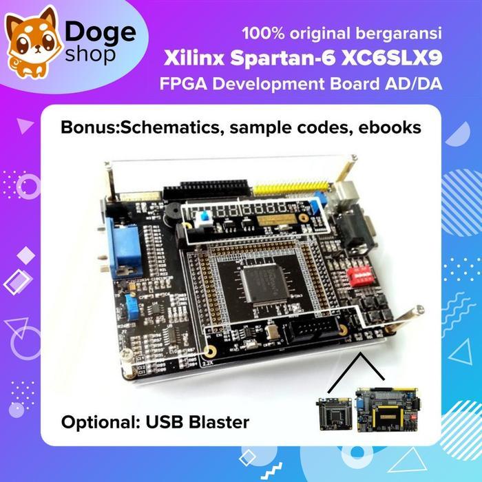 Xilinx Spartan-6 Fpga Development Board Xc6Slx9 Adc Ad Dan Da Dac Ab06