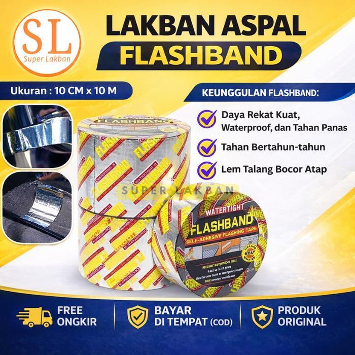 Lakban Anti Bocor Lem Talang Flashband Penambal Penutup Bocor Air