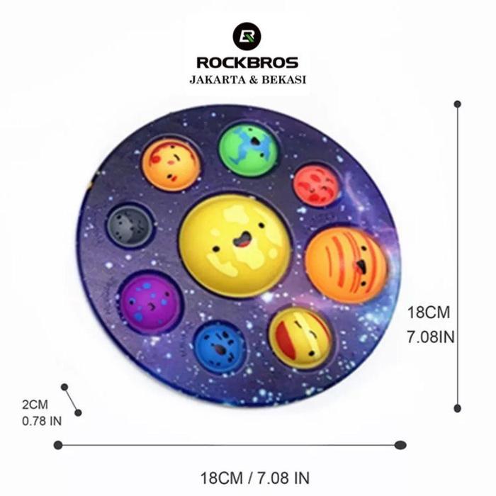 New Simple Dimple Moon Planet Galaxy Fidget Toy Pop It Squishy Mainan Anak