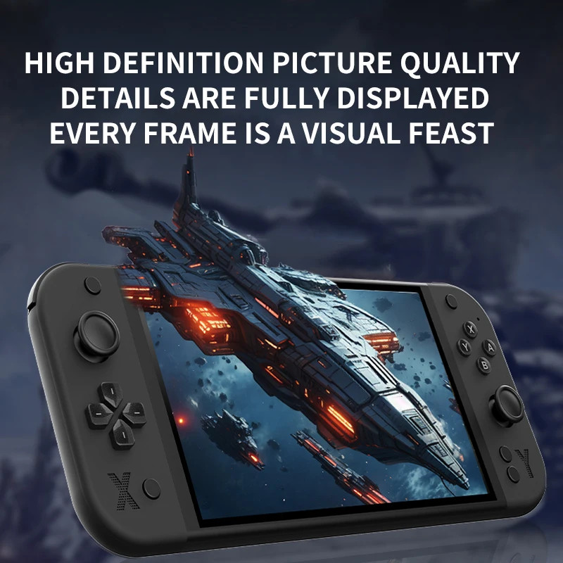 7inch 4K HD IPS Screen Retro Arcade Handheld Console G90 Game Console Support Supports TV Screen