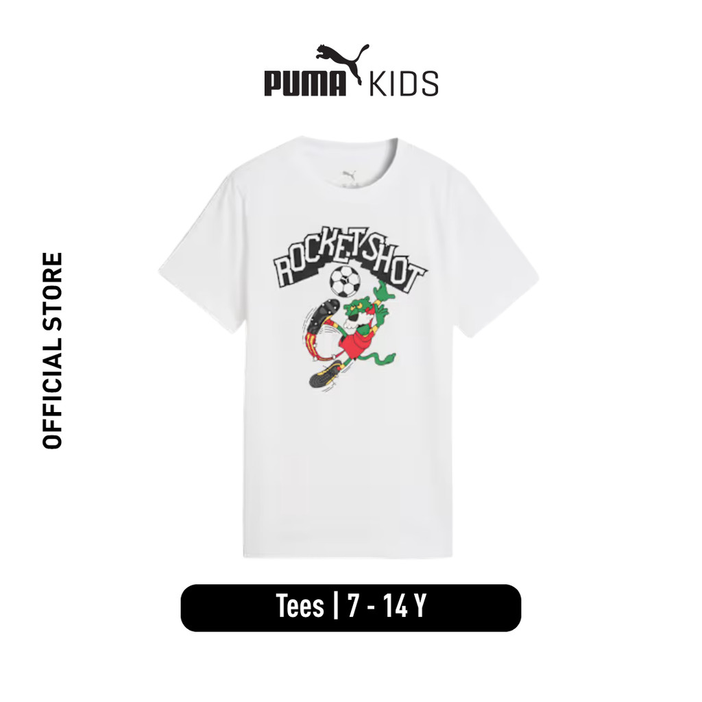 PUMA SUPER Graphic Tee B 63451202 - Kaos Anak (Putih)