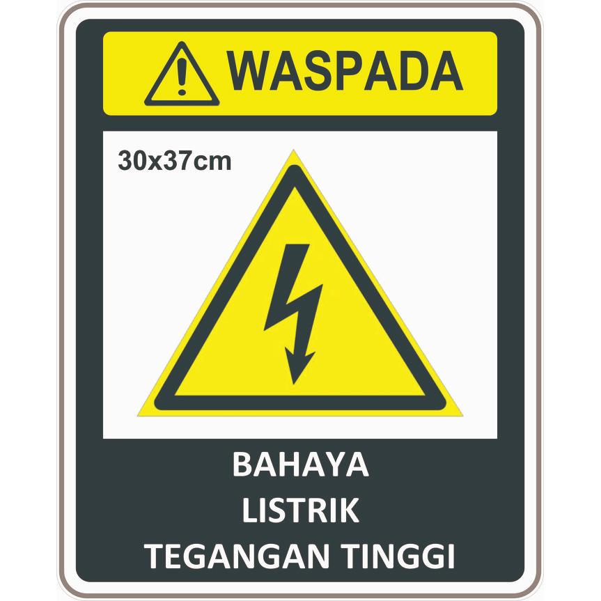 stiker vinyl bahaya listrik