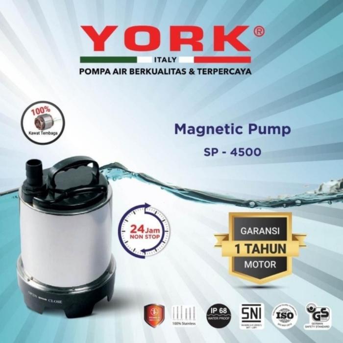 York SP-4500 Magnetic Pump Submersible Pompa Celup Kuras
